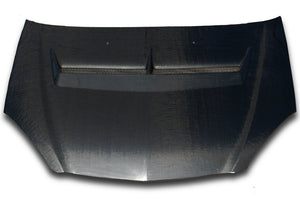 M&M HONDA PLAIN WEAVE CARBON BONNET WITH DUCT ALL CARBON TYPE S1 FOR INTEGRA DC5 01100-DC5-S001