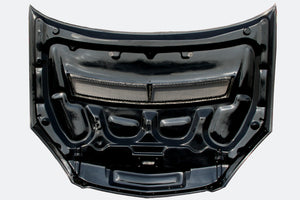 M&M HONDA PLAIN WEAVE CARBON BONNET WITH DUCT CARBON FRP TYPE S2 FOR INTEGRA DC5 01100-DC5-S002