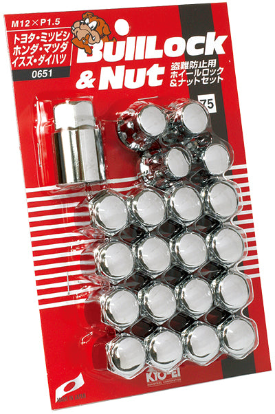 KYO-EI 21HEX 20 PIECES (NUT 16 / LOCK 4) BAG TYPE BULL LOCK 0651 M12xP1.5 651