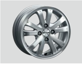 HONDA 14 INCH ALUMINUM WHEEL MS-011II CUT BLADE SILVER PAINT FOR HONDA FIT GK3 GK4 GK5 GK6 GP5 GP6 08W14-T5A-001D