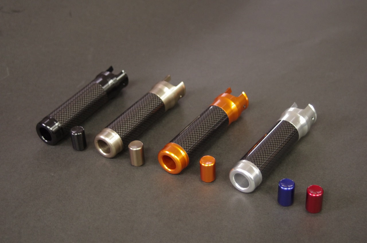 REVOLUTION DRY CARBON SIDE BRAKE GRIP BROWN GRIP BROWN BUTTON FOR TOYOTA 86 SUBARU BRZ ZN6 ZC6 RZN6-SBG-BROWN-BROWN