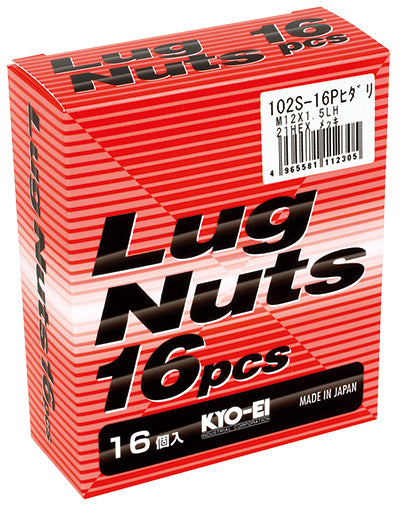 KYO-EI LUG NUT 102S 16 PIECES LEFT-HAND THREAD ENTRY PACKAGE LUG NUTS 102S-16P M12xP1.5 (LEFT-HAND THREAD) 102S-16P