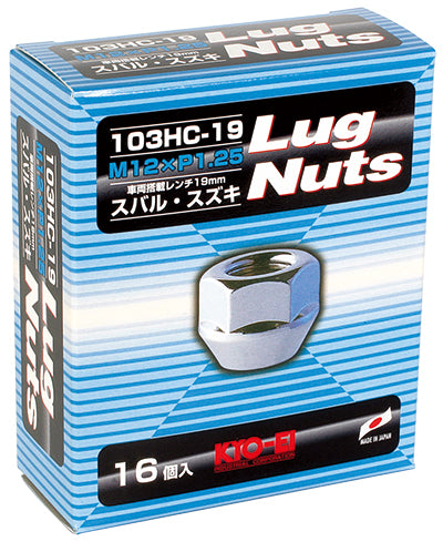 KYO-EI LUG NUT 16PCS (M12xP1.25) THROUGH NUT 103HC-19-16P