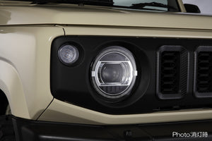 REVIER HEADLIGHT UNIT WITH BUILT-IN LED RING TYPE POSITION HALOGEN FOR SUZUKI JIMNY JB64W JB74W HL-SZ18-C-Harness-Converter