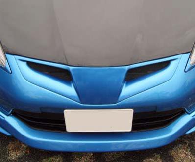 SEEKER FRP FRONT GRILL SHERBET BLUE METALLIC FOR HONDA FIT GE  16010-GE8-F02