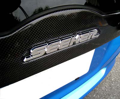 SEEKER CARBON REAR GARNISH UV CLEAR FOR HONDA FIT GE  16110-GE8-C02