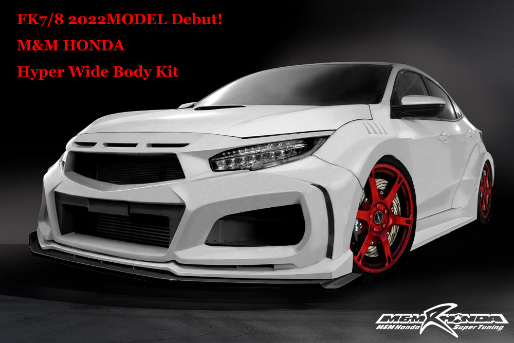 M&M HONDA HYPER WIDE BODY KIT TYPE MR02 MODEL FOR CIVIC FK8 FK7 01010-FK8-MR02