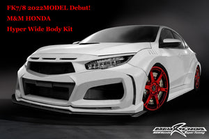 M&M HONDA HYPER WIDE BODY KIT TYPE MR02 MODEL FOR CIVIC FK8 FK7 01010-FK8-MR02