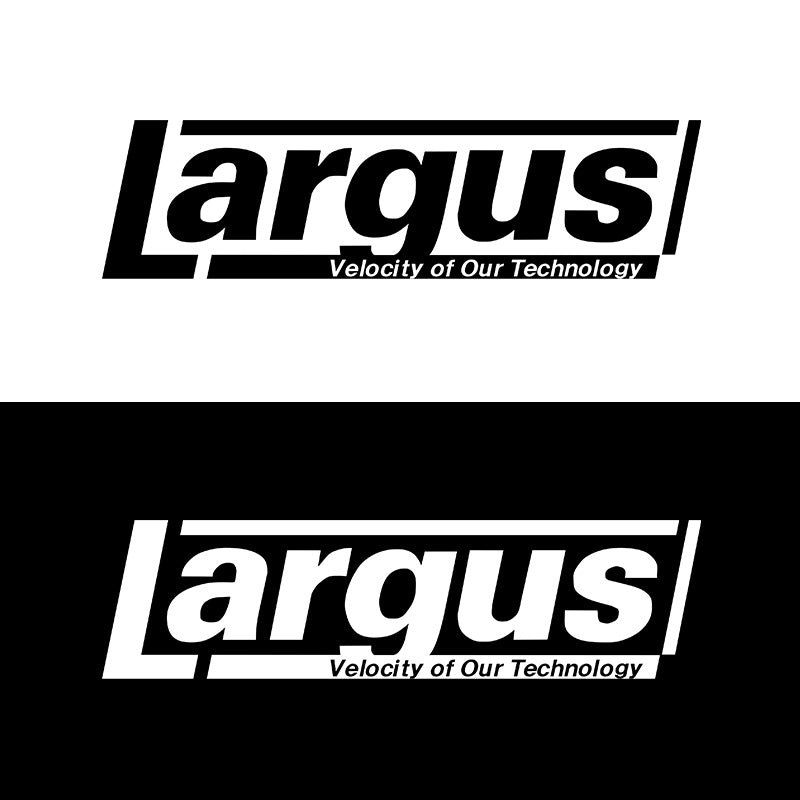 LARGUS LOGO CUTTING STICKER (A TYPE) 200MM X 55MM 1 SHEET WHITE FOR  01011293006-QQ