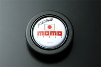 MOMO FORTUNE FULL SPEED 348D 90 BLACK LEATHER BLACK SPOKE WHITE TOP STEERING WHEEL MOMO-00016