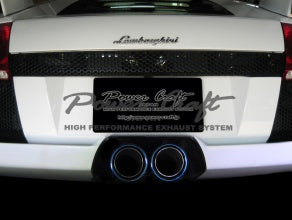 POWER CRAFT HYBRID EXHAUST MUFFLER SYSTEM TITAN SQUARE TAIL BLUE TAIL FOR LAMBORGHINI MURCIELAGO LP620 P-LA310101-BLT