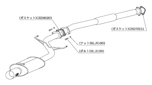 KAKIMOTO RACING EXHAUST KAKIMOTO.R FOR MITSUBISHI LANCER EVOLUTION 9 9 MR CT9A  MS307