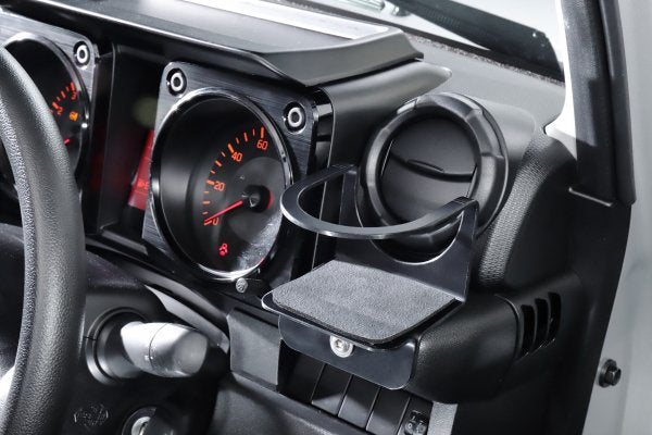 GARAGE VARY DRINK HOLDER (BLACK ALUMITE PROCESSED) FOR JIMNY JB64 501-071