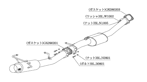 KAKIMOTO RACING EXHAUST HYPER FULLMEGA N1+Rev FOR NISSAN SKYLINE COUPE ER34  N31348 - Black Hawk Japan
