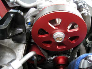 SEEKER LIGHTWEIGHT PULLEY 4-POINT SET RED ALUMITE FOR HONDA CIVIC FD2  11500-FD2-401