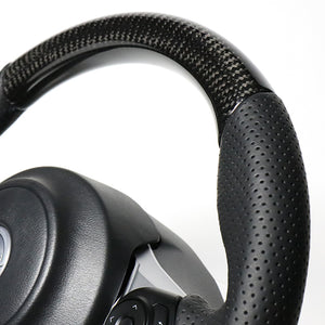 REAL ORIGINAL SERIES D SHAPE BLACK CARBON BLACK EURO STITCH STEERING WHEEL FOR TOYOTA 86 ZN6 KOUKI GR-BKC-BK
