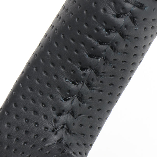 REAL ORIGINAL SERIES SOFT D SHAPE ALL LEATHER BLACK STITCH STEERING WHEEL FOR TOYOTA COROLLA SPORT 210  TYA-LPB