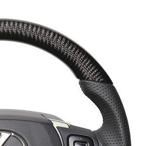 REAL ORIGINAL SERIES PARALLEL CUT C SHAPE BLACK CARBON BLACK EURO STITCH STEERING WHEEL FOR LEXUS NX 10 : ZENKI  LXC-BKC-BK