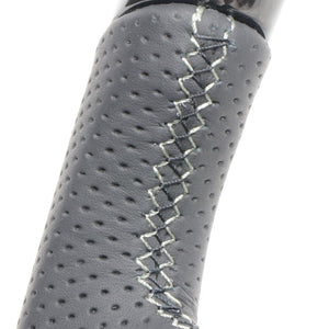 REAL ORIGINAL SERIES SOFT D SHAPE BLACK CARBON SILVER X BLACK EURO STITCH STEERING WHEEL FOR TOYOTA GR COROLLA GZEA14H  TYI-BKC-SL