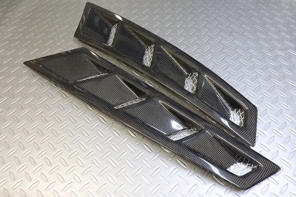 GARAGE VARY BONNET DUCT RAIN GUARD SET PLAIN CARBON FOR TOYOTA GR YARIS GXPA16 10 30-8022