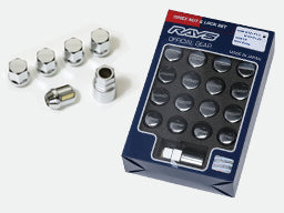 RAYS LOCK & NUT 19HEX NUT & LOCK SET (FOR L33 M14X1.5 5H) CHROME PLATING FOR  7408-1
