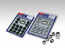 RAYS LOCK & NUT 19HEX NUT & LOCK SET (FOR L22 SHORT TYPE 4H) BLACK M12X1.5 FOR  7408-BLACK-M12-1-5-2