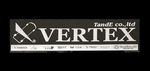 CAR MAKE T&E VERTEX STICKER VER3 W165×35MM (VERTEX LOGO CUT SIZE) GOLD PLATED FOR  CARMAKETE-02853