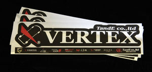 CAR MAKE T&E VERTEX STICKER VER3 W165×35MM (VERTEX LOGO CUT SIZE) GOLD PLATED FOR  CARMAKETE-02853