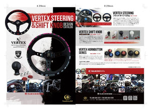 CAR MAKE T&E VERTEX STEERING WHEEL "VERTEX 1996 PINK" 90MMDEEP 33Φ FOR  CARMAKETE-02032 - Black Hawk Japan