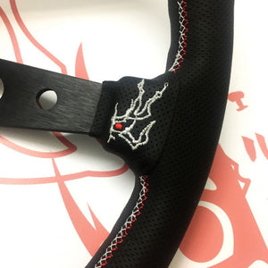 CAR MAKE T&E VERTEX VERSION KUMADORI 330MM DEEP STEERING WHEEL FOR  CARMAKETE-00001