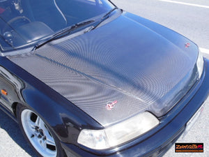 ZEROFIGHTER LIGHTWEIGHT CARBON BONNET HOOD For CIVIC EF9 ZEROF-00407 - Black Hawk Japan