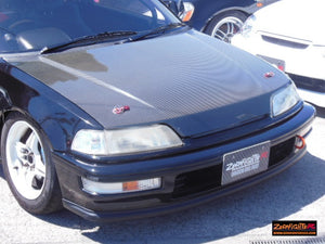 ZEROFIGHTER LIGHTWEIGHT CARBON BONNET HOOD For CIVIC EF9 ZEROF-00407 - Black Hawk Japan