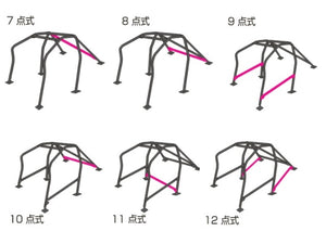 ZEROFIGHTER 9-POINT ROLL BAR KIT ZEROF-00299
