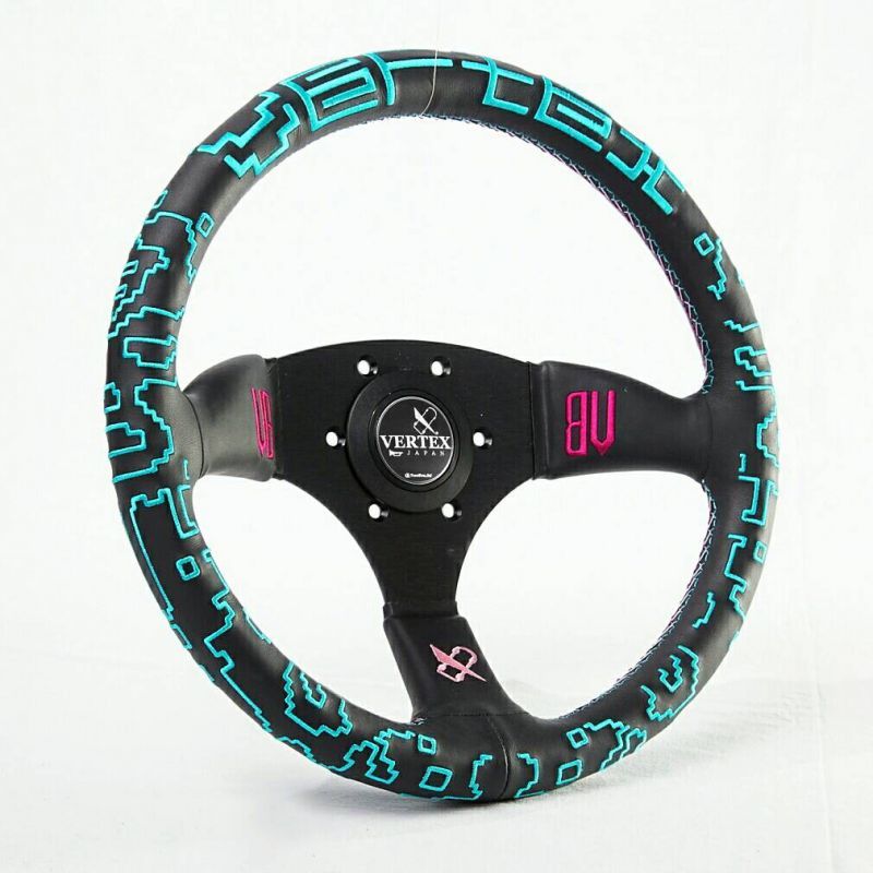 CAR MAKE T&E VERTEX STEERING WHEEL "BOWZ COLLABORATION" 65MMSEMI DEEP 32.5Φ FOR  CARMAKETE-01210