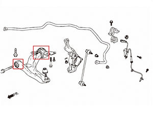 ZEROFIGHTER FRONT LOWER ARM REINFORCED BUSH For FIT GK5 GK3 GK4 ZEROF-00162
