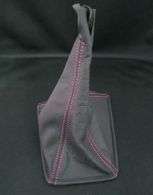 CAR MAKE T&E VERTEX LEATHER SHIFT BOOTS NISSAN SERIES BLACK BLACK THREAD S14 SILVIA FOR  CARMAKETE-00468