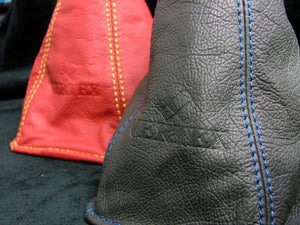 CAR MAKE T&E VERTEX LEATHER HAND BRAKE BOOTS TOYOTA SERIES RED GOLD THREAD JZX90 SERIES MARK 2 CHASER CRESTA FOR  CARMAKETE-00839