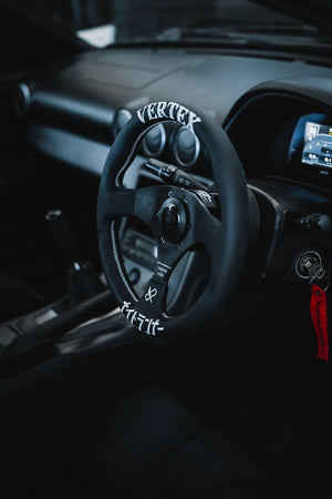 CAR MAKE T&E NIGHT RUNNER × VERTEX COLLABORATION STEERING WHEEL 2TH MODEL JAPAN EDITION FOR  CARMAKETE-03032