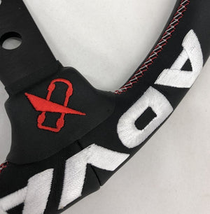 CAR MAKE T&E ADVAN X VERTEX RACING STEERING WHEEL LEATHER YOKOHAMA TIRE GENUINE LEATHER SPECIFICATION [WORLD LIMITED 200] ADVAN02 FOR  CARMAKETE-03017