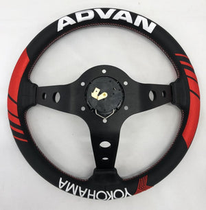 CAR MAKE T&E ADVAN X VERTEX RACING STEERING WHEEL SUEDE YOKOHAMA TIRE SUEDE SPECIFICATION [WORLD LIMITED 150] ADVAN01 FOR  CARMAKETE-03018
