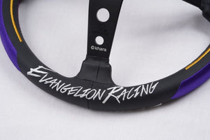CAR MAKE T&E EVANGELION RACING STEERING WHEEL 01 TEST TYPE [WORLD LIMITED 300] VERTEX X ORE DA X EVANGELION STE-EVA01 FOR  CARMAKETE-00006 - Black Hawk Japan