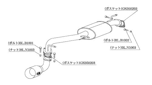 KAKIMOTO RACING EXHAUST KAKIMOTO.R FOR SUZUKI KEI SPORTS HN22S  SS306