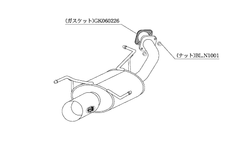 KAKIMOTO RACING EXHAUST KAKIMOTO.R FOR SUZUKI SWIFT ZC21S ZC11S  SS311