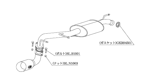 KAKIMOTO RACING EXHAUST KAKIMOTO.R FOR SUZUKI WAGON R RR MH22S MH21S  SS316