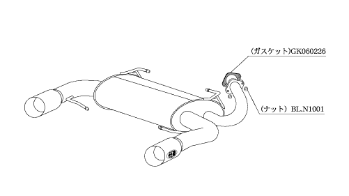 KAKIMOTO RACING EXHAUST KAKIMOTO.R FOR SUZUKI SWIFT SPORTS ZC31S  SS319