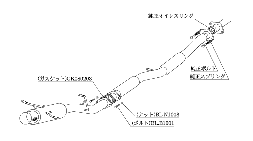 KAKIMOTO RACING EXHAUST HYPER FULLMEGA N1+Rev FOR SUBARU IMPREZA GDB E F G   B31334