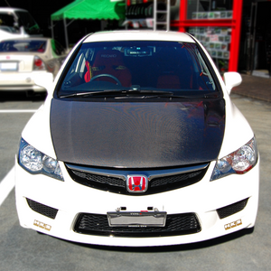 TOP FUEL CARBON BONNET FOR HONDA FIT GD1 2 3 4 - Black Hawk Japan