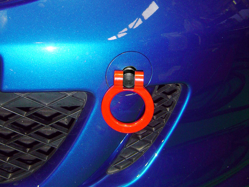 OKUYAMA FLIP-UP TOWING HOOK FRONT RED For HONDA FIT GD1 2 3 4 301-002-0