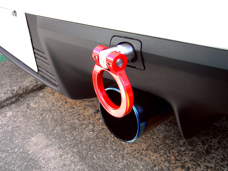 OKUYAMA FLIP-UP TOWING HOOK REAR YELLOW For LANCER EVO.X CZ4A 301-031-1