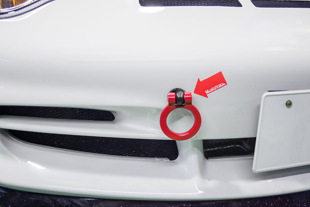 OKUYAMA FLIP-UP TOWING HOOK FRONT SILVER For PORSCHE 301-038-2